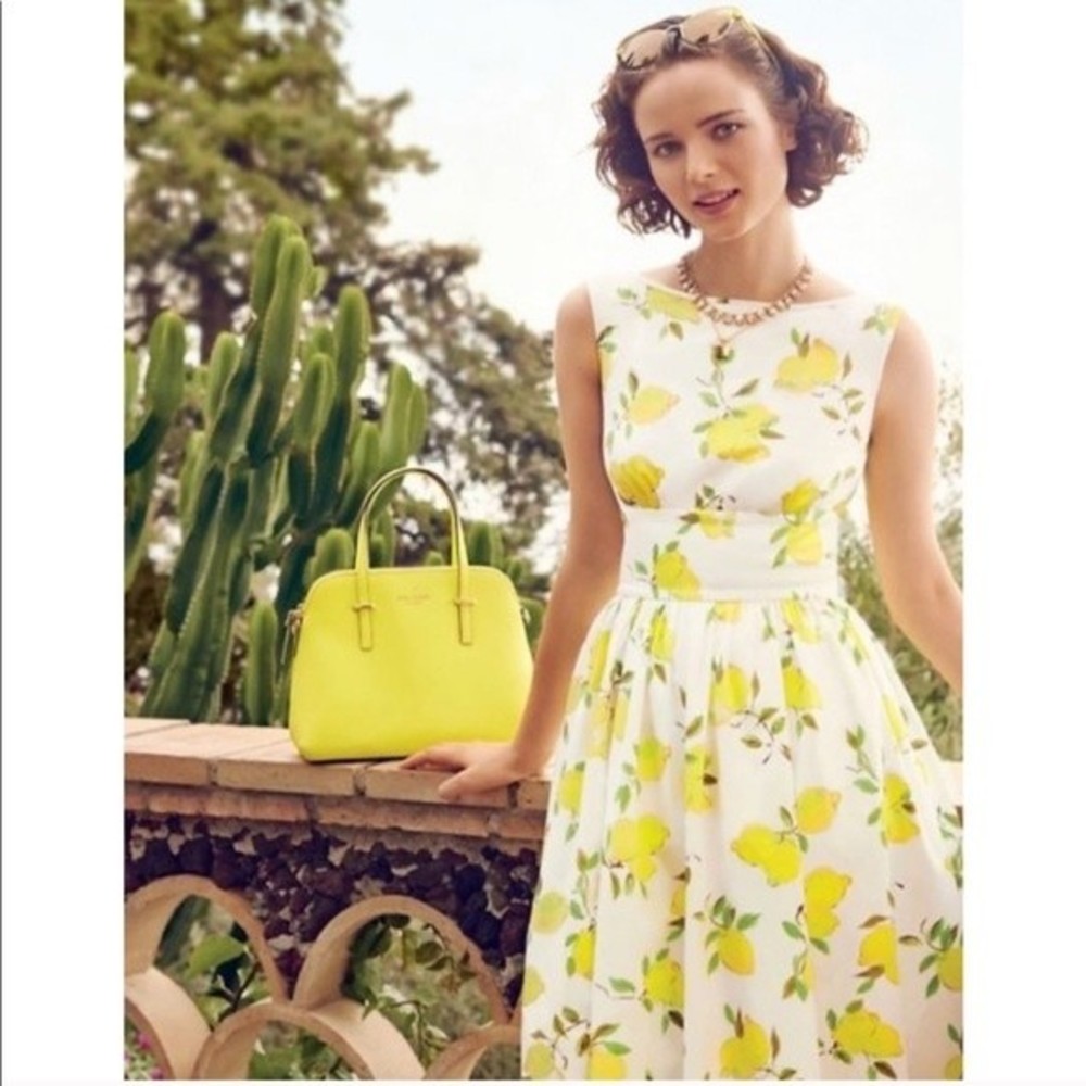Kate Spade “Lyric” lemon print dress 0